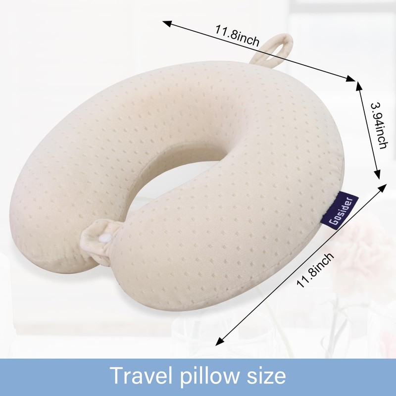 Gosider Memory Foam Neck Pillow Comfortable Travel Neck Pillow Neck