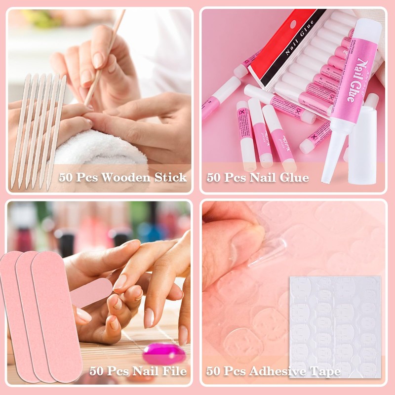Press On Nail Tool Kit for Nail Business, Nail Prep