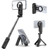 YXYaoZhengYiGeYi 4-in-1 Multi-Functional 360° Rotating Mini Magnetic Portable Selfie Stick,