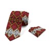Ambesonne Savannah Men's Tie Set, Animal Skin Stripes as Diamond