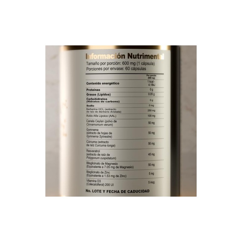 Berberina HCL 250mg + Ácido Alfa Lipoico 100mg | 60