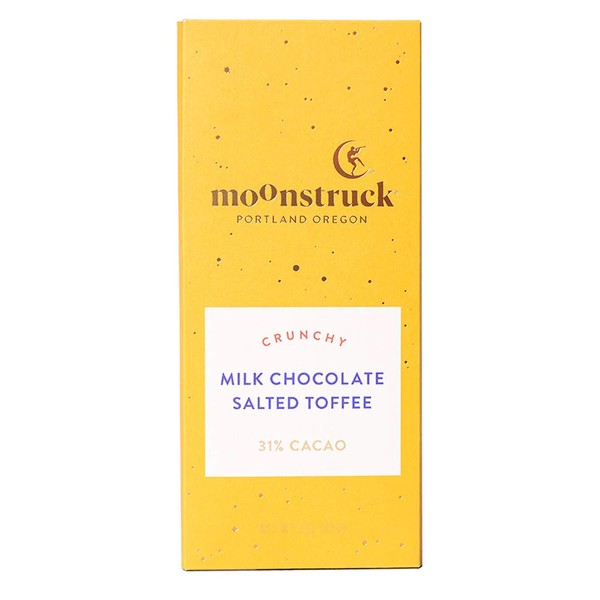 Moonstruck Chocolate Toffee Sea Salt Milk Bar, 3 oz