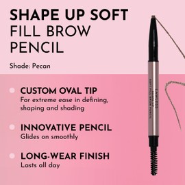 Lawless Soft Fill Brow Pencil - Pecan - Designed with a Custom Oval Tip to Define, Shape, and Shade Brows, Plush Spoolie to Help Blend Pigments Without Clogging Pores for an All-Day Natural Look