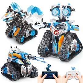 DOLIVE Robot Toys for Kids Ages 8-14, Remote & App-Controlled 3 in 1 STEM Robotics Set for Kids, Creative Birthday for Boys Girls Aged 8 9 10 11 12+ (695 Pieces)
