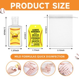 36 Sets Softball Hand Sanitizer Party Favors 1oz Bulk, Baseball