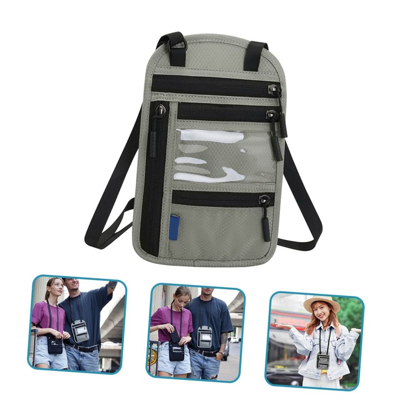 Mipcase Travel Neck Wallet Blocking Passport Holder Neck Pouch with
