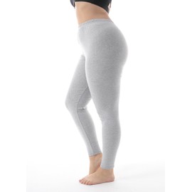 ZERDOCEAN Women's Plus Size Modal Lightweight Full Length Leggings Light Gray 5X