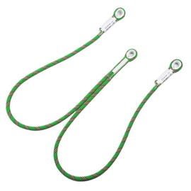 AOKWIT 22KN Prusik Loop Pre-Sewn Climbing Utility Cord, Eye-to-Eye Pre-Sewn V Shaped Rock Climbing Mountaineering Safety Lanyard Prusik Cord Sling Fall Protection 10.5mm (V-Shaped Green, 31/31 inch)