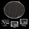 Desirable Round Grilling Grill with Feet Charcoal Grilling Stainless Steel
