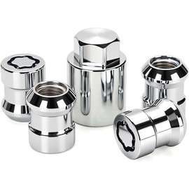 HFQTZSSL 8W42-SCV-100 Wheel Lock Set (Low-Profile) Fit for Honda CR-V 2007-2025 | Civic 2016-2024 | Accord 2008-2012 | Theft-Deterrent Chrome Alloy Lugnuts | Replace 8W42-SCV-100/101/102 Series