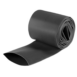 uxcell Heat Shrink Tubing, 2"(50mm) Dia 80mm Flat Width 2:1 Rate Shrinkable Tube Cable Sleeve 2m - Black