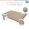 Pizuna 100% Cotton Fitted Cot Sheets Simply Taupe, 400 Thread