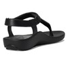 Aetrex Skyler Zehensandalen, Schwarz, geprägt, 38 EU