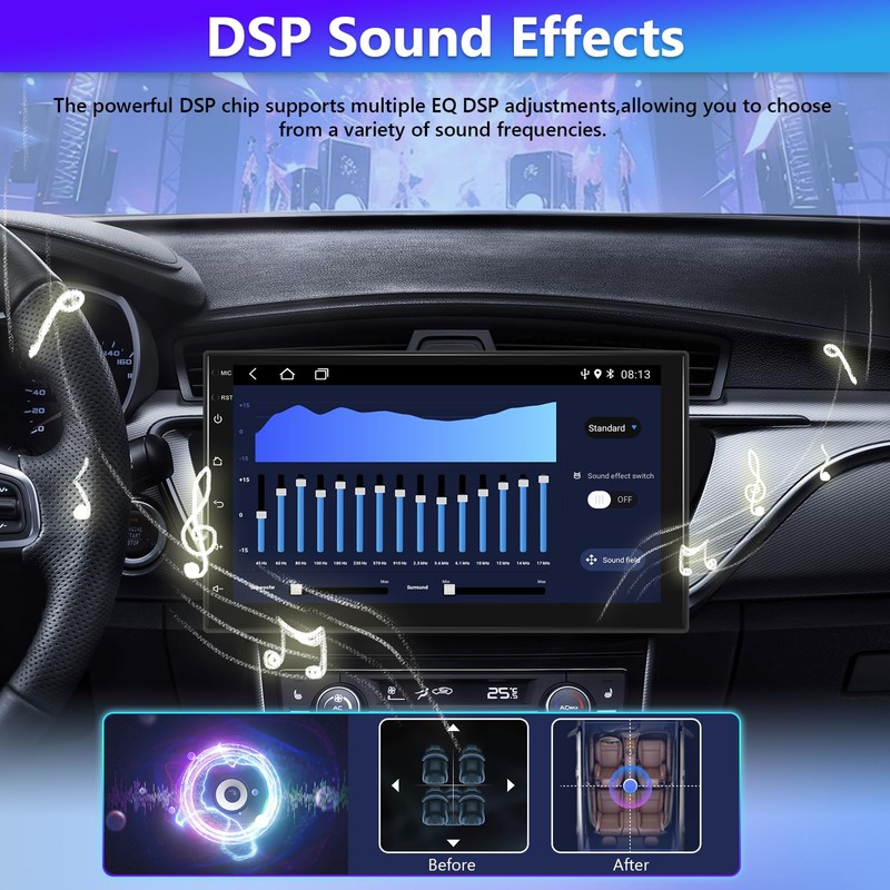 Android 13.0 2Din Car Stereo,7 Inch Touchscreen Double Din Car