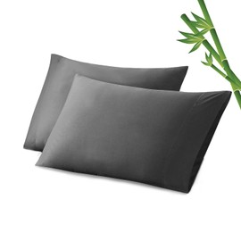 YNM Pillow Cover, 100% Natural Bamboo Fiber, Envelope Type, Soft, Smooth to the Touch, Solid Color, Washable, Dust Mite Resistant, Sweat Absorbent, Antibacterial, Deodorizing, Reduces Friction, Gentle