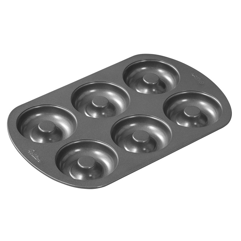Wilton 03-3115 Non-Stick Donut Baking Tin Large 6 Holes Steel