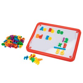 Educational Insights Magnetic AlphaBoard Kit, Includes 72 Magnetic Letters and 27 Math Symbols and Numbers, Ages 4 and up