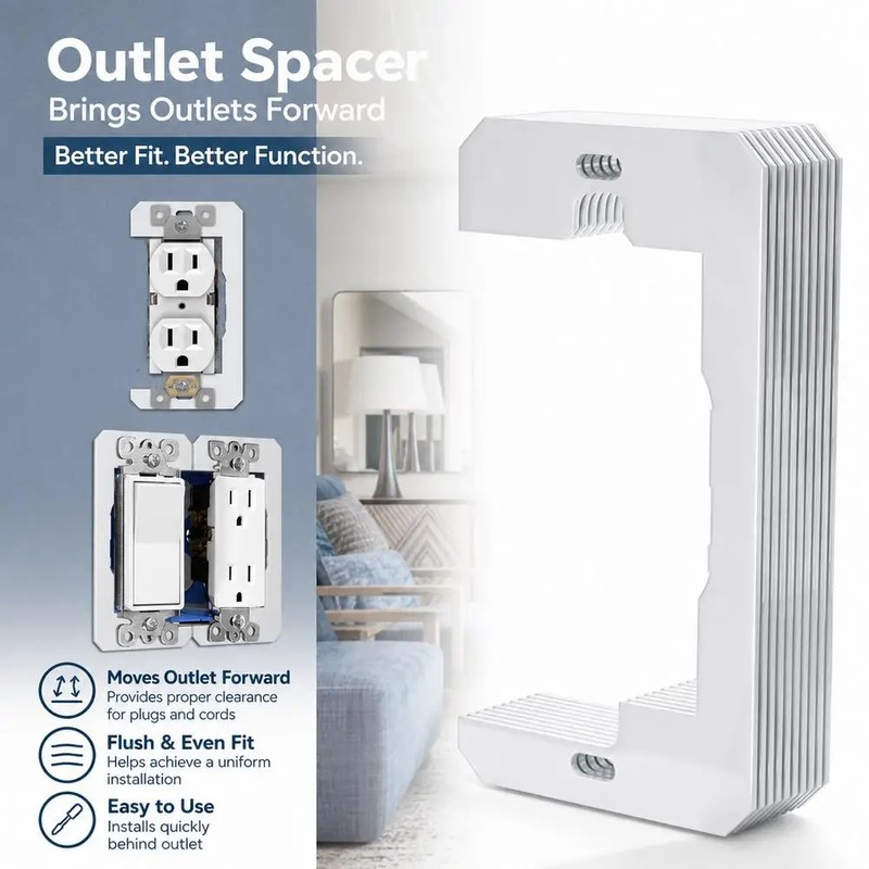 Metal Outlet Spacers for Loose Wall Plates – Flush-Fit Leveling