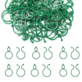 sundrerfect Secure Plant Clips, Plant Clips, Pack of 100, Small for Trellis and Attachment, Plant Clips, Green Plant Clips for Tomatoes, Plant Clips Tomatoes Cucumbers (Green)