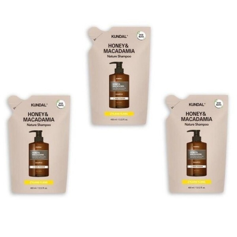 Kundal Nature Shampoo Refill Pack Ylang Ylang 400ml x 3