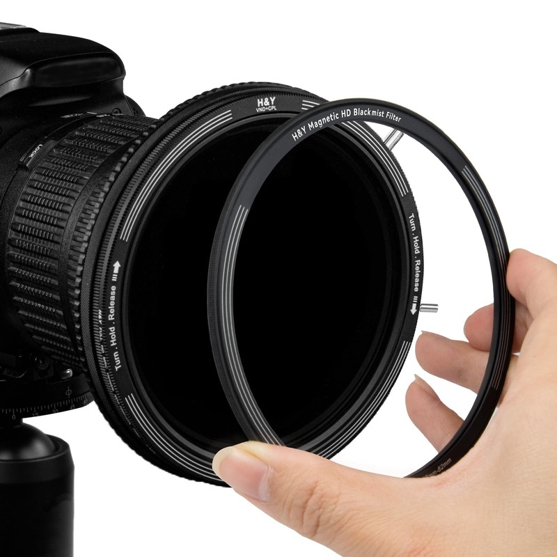 H&Y 67-82mm Black Mist Clip On Magnetic Filter for VND&CPL