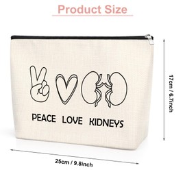 Kidney Transplant Gift Cosmetic Pouch Kidney Donor Gifts for Women Nephrology Nurse Gift Kidney Doctor Appreciation Gift Christmas Birthday Presents for Dialysis Nurse Student Travel Pouch
