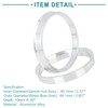 ACROPIX 66.1 to 60.1 mm Car Hub Centric Rings Silver