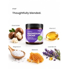 WhereHike Crema Tópica Natural De Magnesio Para Dormir, Loción De Magnesio De Noche Para El Dolor Y Los Calambres En Las Piernas, Relajación Muscular,