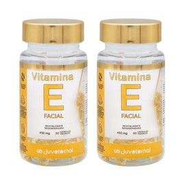 JUVETERNAL Cápsulas Faciales de Vitamina E 2x1 90 cápsulas c/u Twist-Off Antioxidantes, Hidratantes y Revitalizantes