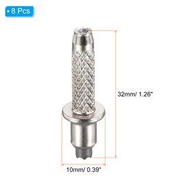 PATIKIL 10mm Trekking Pole Tip Accessories, 8Pcs Aluminum Alloy Walking Stick Rod Protectors Replacement for Hiking Walking Climbing