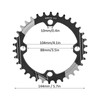 Lebycle 34T Mountain Bike Chain Wheel Rustproof Aluminum Alloy Positive