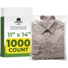Papapacks 11"x14" (1000 Pack) Clear Poly Bags with Suffocation Warning