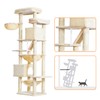 Heybly Cat Tree, 71-Inch-Tall Tower for Indoor Cats with 2
