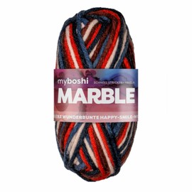 myboshi Marble: Our Wonderful Happy Smile Wool with Colour Gradient, Ökotex Certified, 50 g, 55 m Red (Auris) 1 Ball
