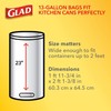 Glad Trash Bags, Tall Kitchen Drawstring Garbage Bags, 13 Gallon
