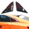MACHSWON Rear Side Window Louvers Racing Style Triangular Window Glass