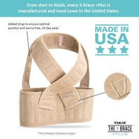 Tuli's X Brace Plus, Arch Support Brace and Compression with Added Strap for Sever's Disease, Plantar Fasciitis, and Heel Pain, 1 Pair, X-Small