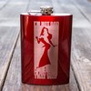 8oz RED I'm Not Bad Flask