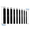 S&R Round Steel Hollow Punch Set, 9 Pieces, 3-14 mm