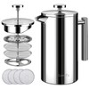 French Press Coffee Maker, Double Insulated 304 Stainless Steel Coffee