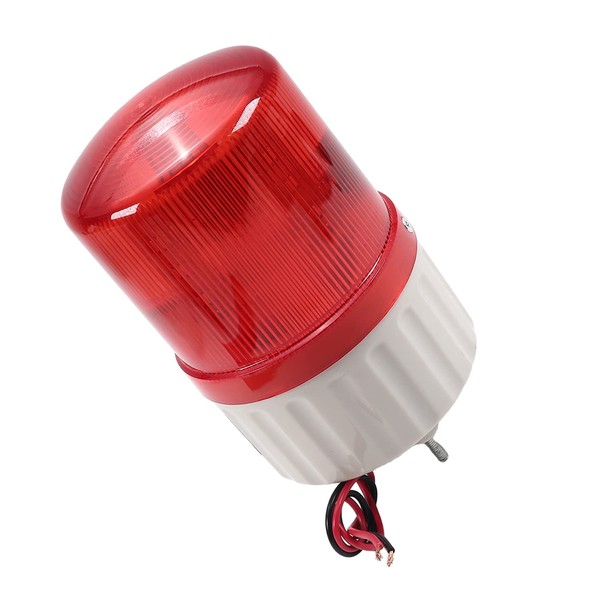Othmro Rotating Light, Rated Voltage: 110 V, 2 W, Buzzer, 90db, Red, Spin, 1 Piece, Warning Light, PVC Material, LED, Emergency Signal Light, Waterproof, High Reflection, Night Work, Industrial Signals