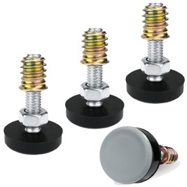 WAFJAMF M8 Thread Leveling Feet PTFE(Teflon) Bottom(28mm Base), Adjustable Furniture Feet Threaded Screw in Furniture Glide Leveler for Carpet and Hardwood Surface (28mm Base M8x1.5-4 Pack)