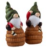 BWG Gonk 22cm Gnome On Beehive Garden Ornament Figurines (Set