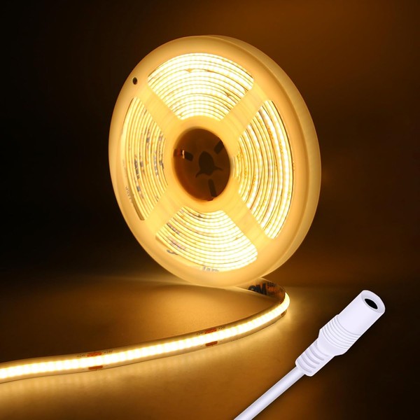 UVTaoYuan LED Strip Lights 24V COB LED Warm 3000K Super