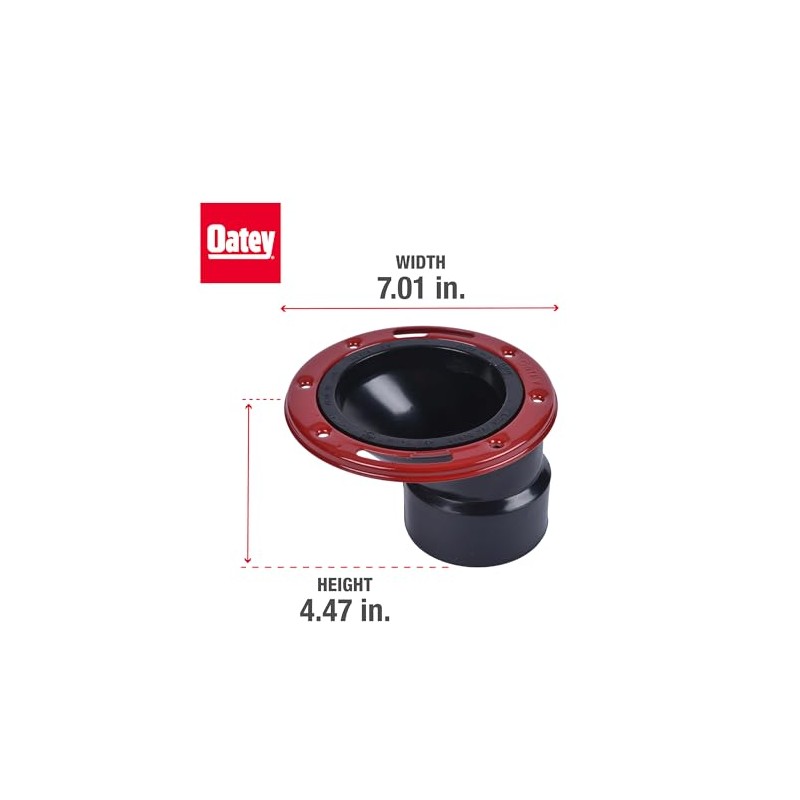Level-Fit 43500 Offset Toilet Flange, 3 X 4 in, ABS