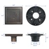Neodrain 6 in Square Shower Drain, Oil Rubbed Bronze, Removable