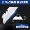 WORKPRO Utility Knife Blades, SK5 Steel, 100-Pack Blades with Dispenser