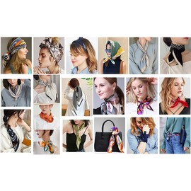 prinfantasy 090 Women's Silk Scarf Long Neckerchief Head Scarf and Hair Scarf, M090052