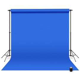 Denny Manufacturing - Seamless Paper Backdrop for Photography, Blue Seamless Paper Roll - Royal Blue (53 in x 36 ft) Includes Free Roll Black Gaffer Tape (2 in x 13 ft)