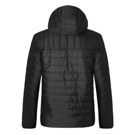 MADHERO Mens Packable Puffer Jacket Lightweight Water-Resistant Quilted Puffy Outerwear Hooded Black Size M